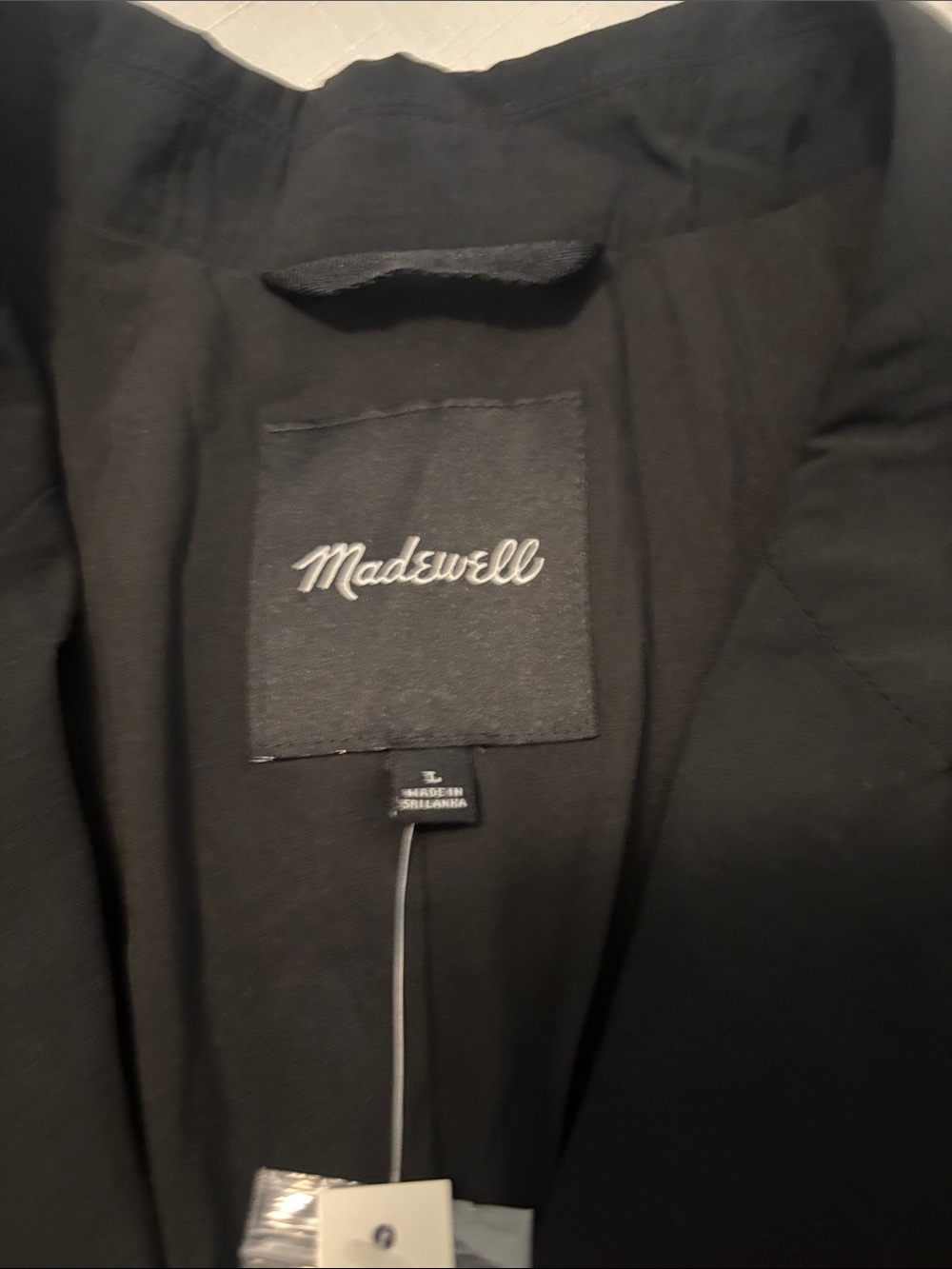 Madewell Black Relaxed Blazer SZ L relaxed fit drop shoulders two-button NWT - Picture 2 of 13
